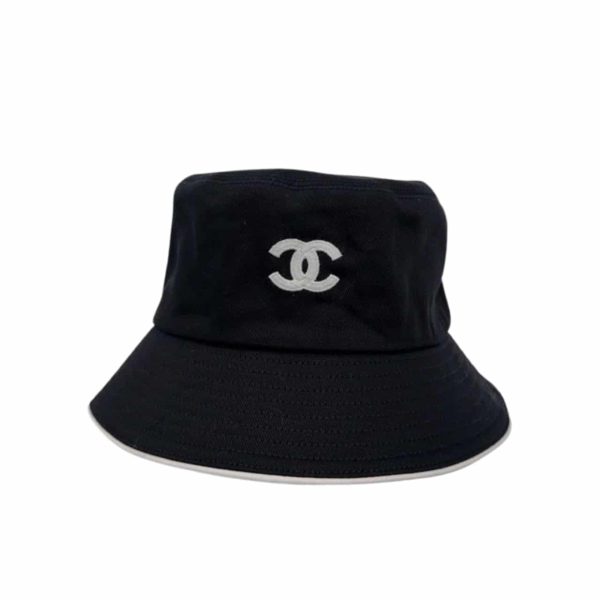 CHANEL BUCKET HAT COCO MARK HAT BLACK