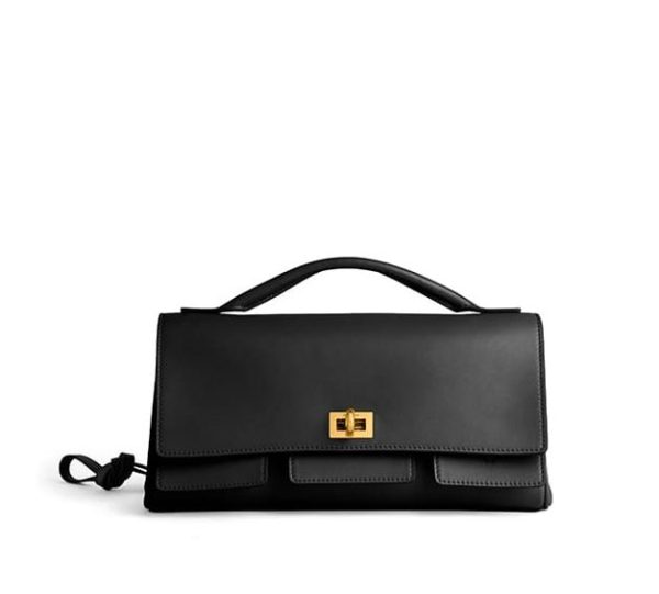 Balenciaga Women's Bel Air Clutch On Strap Small(HIGH-END GRADE)