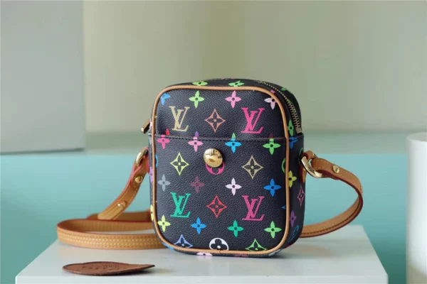 LV Rift Bag Monogram Multicolore Canvas Black