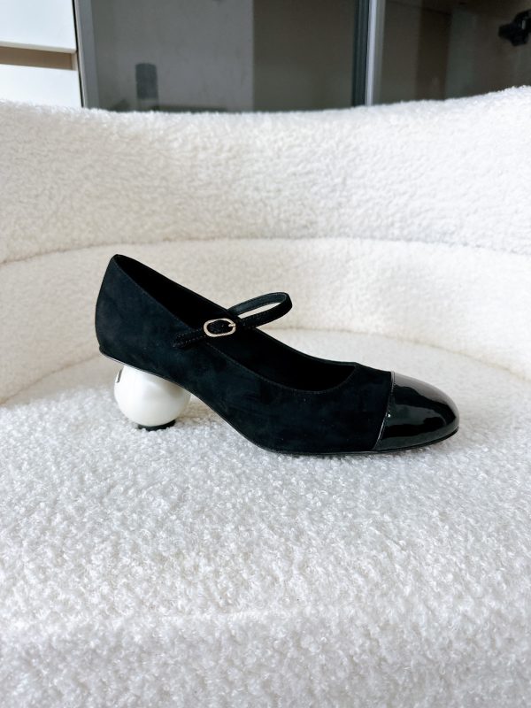 Chanel Mary Janes Black Flats