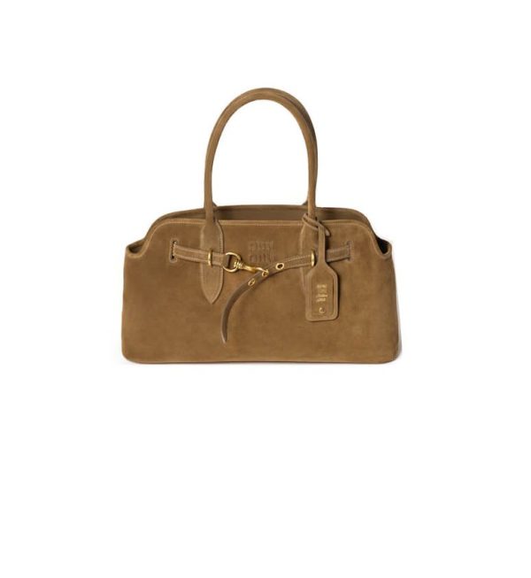 MIUMIU Large Aventure suede bag(HIGH-END GRADE)