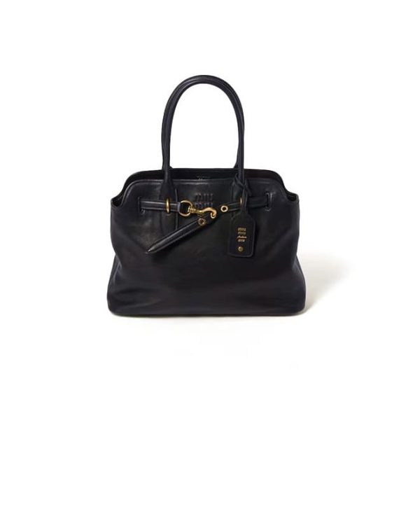 MIUMIU Medium Aventure nappa leather bag(HIGH-END GRADE)