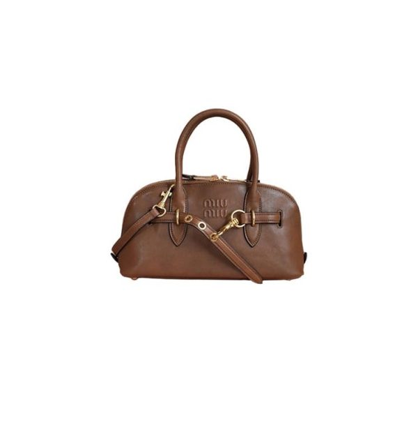 MIUMIU Regular Aventure nappa leather top-handle bag(HIGH-END GRADE)
