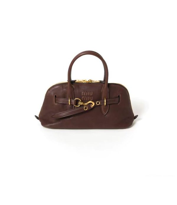MIUMIU Regular Aventure nappa leather top-handle bag(HIGH-END GRADE)