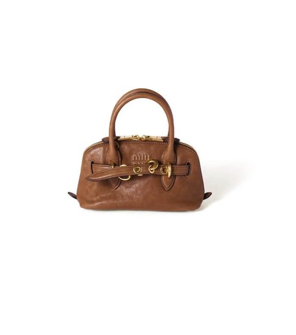 MIUMIU Mini Aventure mini nappa leather bag(HIGH-END GRADE)