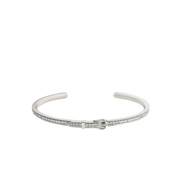 HERMES ETRIVIERE BRACELET WHITE GOLD