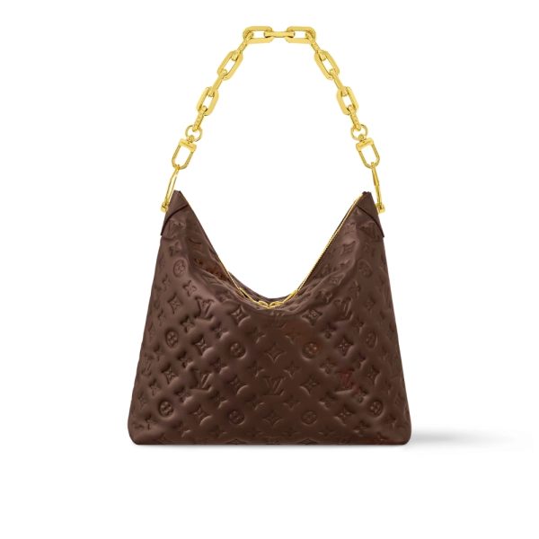 LOUIS VUITTON COUSSIN HOBO MM CHOCOLAT 30CM