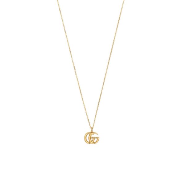 GUCCI GG RUNNING NECKLACE IN YELLOW GOLD WITH DOUBLE G PENDANT 502088 J8500 8000