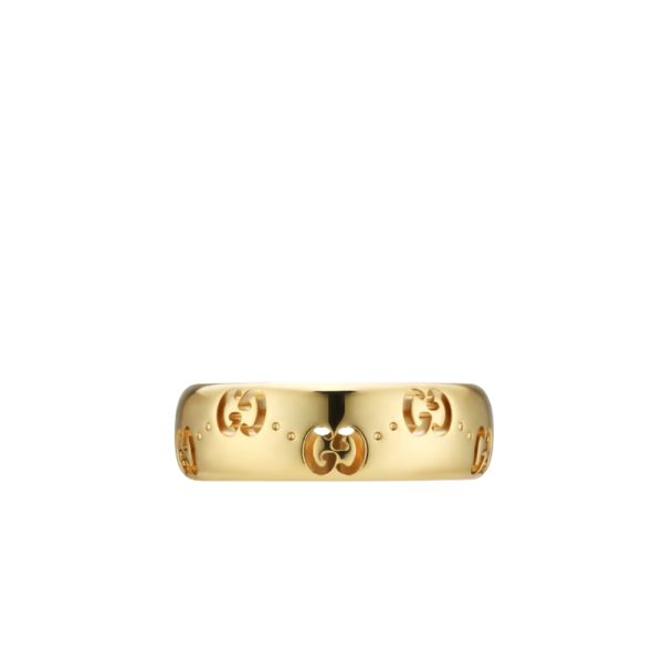 GUCCI ICON GG THIN RING YELLOW GOLD ‎804335 J8500 8000