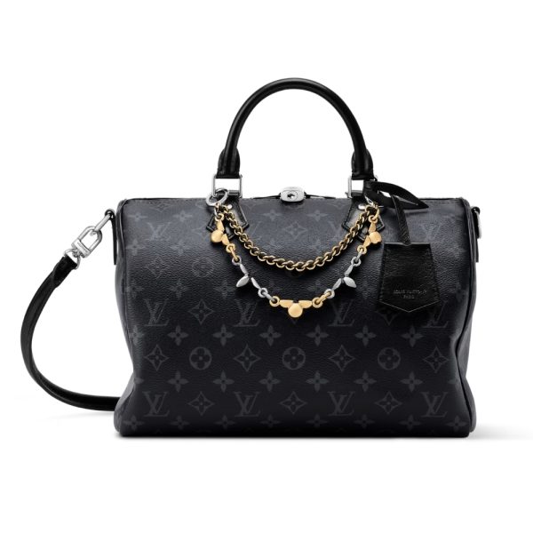 LOUIS VUITTON SPEEDY SOFT 30 MONOGRAM BLACK 30CM