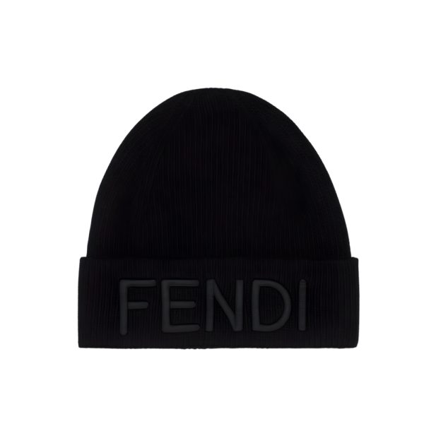 FENDI WOOL HAT BLACK