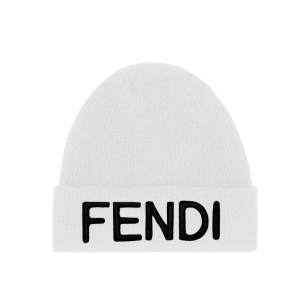 FENDI WOOL HAT WHITE