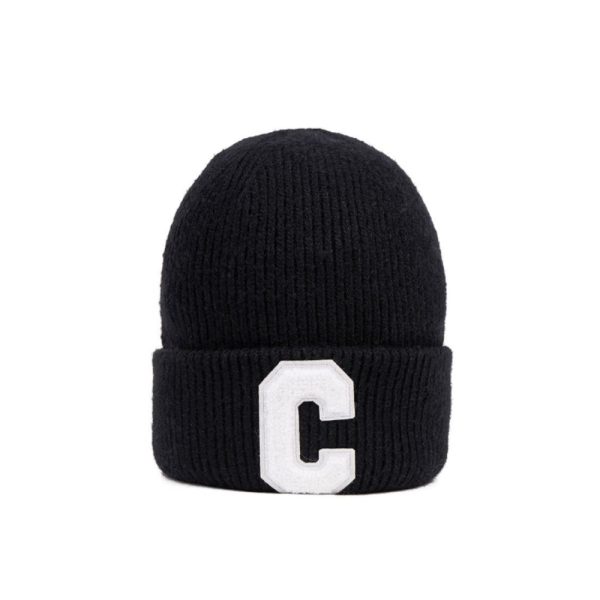 CELINE INITIAL BEANIE BLACK