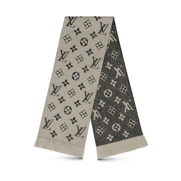 LOUIS VUITTON LOGOMANIA SHINE SCARF BEIGE 180CM