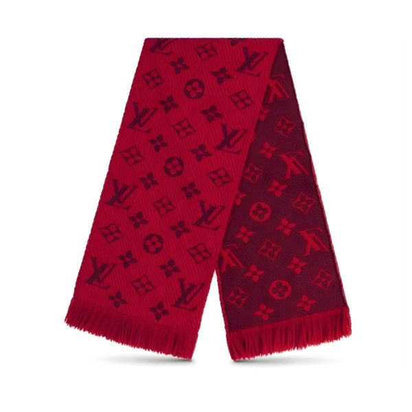 LOUIS VUITTON LOGOMANIA SHINE SCARF RED 180CM