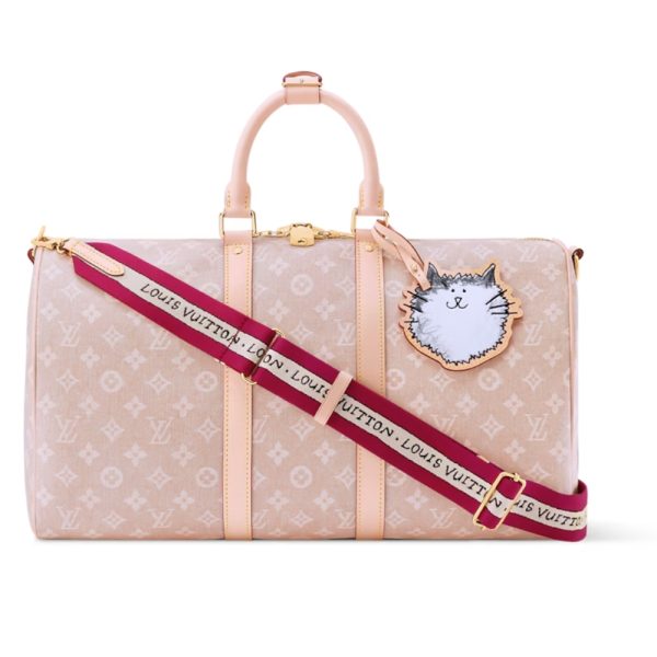 LOUIS VUITTON KEEPALL BANDOULIÈRE 45 MEOWGRAM CANVAS 45CM M25787