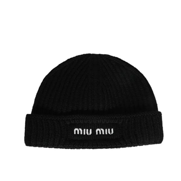 MIUMIU WOOL BEANIE BLACK
