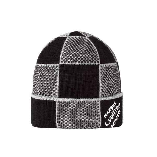 LOUIS VUITTON DAMIER HERITAGE BEANIE BLACK AND WHITE