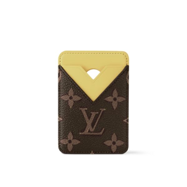 LOUIS VUITTON PORTE CARTES MAGNET MONOGRAM YELLOW 9CM
