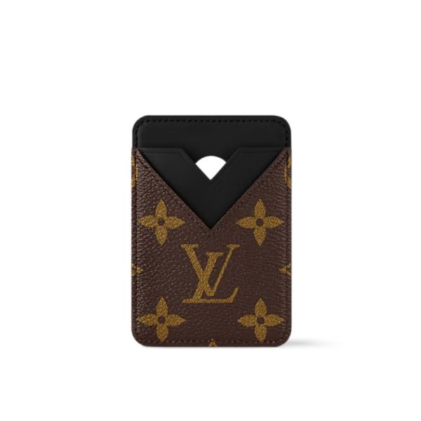 LOUIS VUITTON PORTE CARTES MAGNET MONOGRAM BLACK 9CM