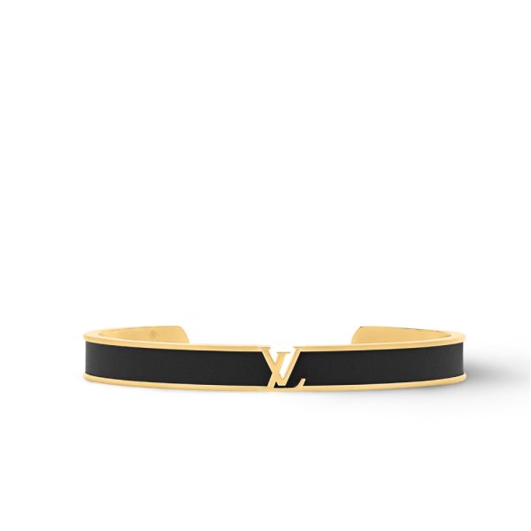 LOUIS VUITTON LV INITIALES BRACELET BLACK M1729M